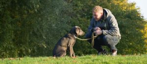 man with dog